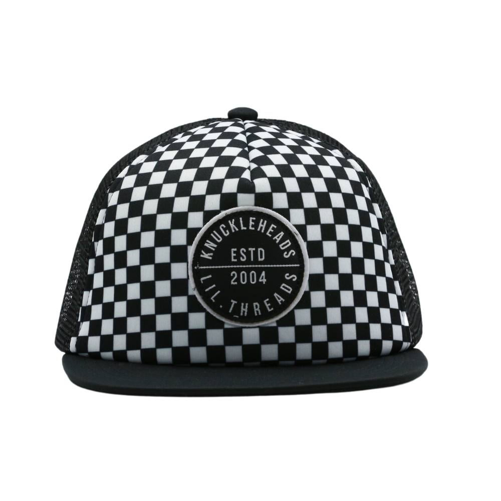 Black and White Checkers Trucker Hat | Baby and Infant Hats - Knuckleheads Clothing