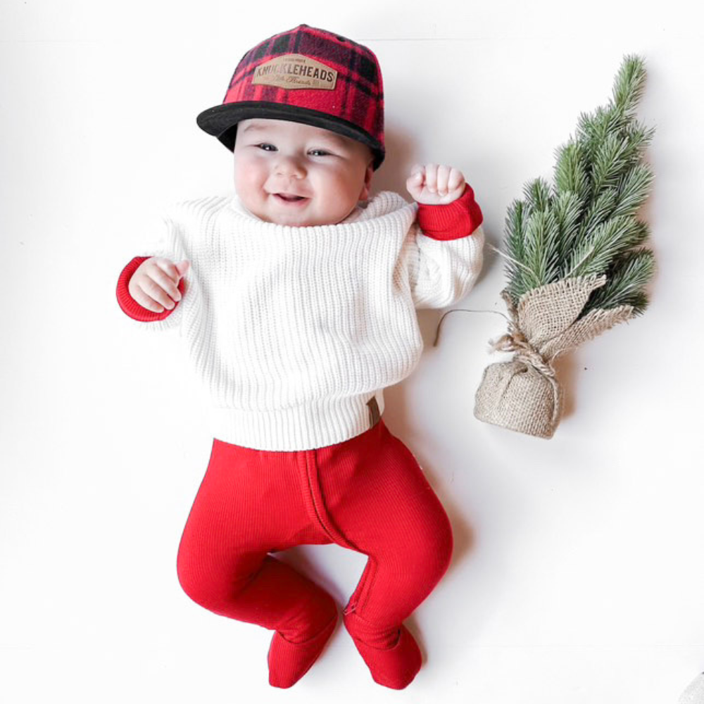 Cabin | Christmas Lumberjack Snapback Hat for Infants, Toddlers, and Youth - Knuckleheads Clothing