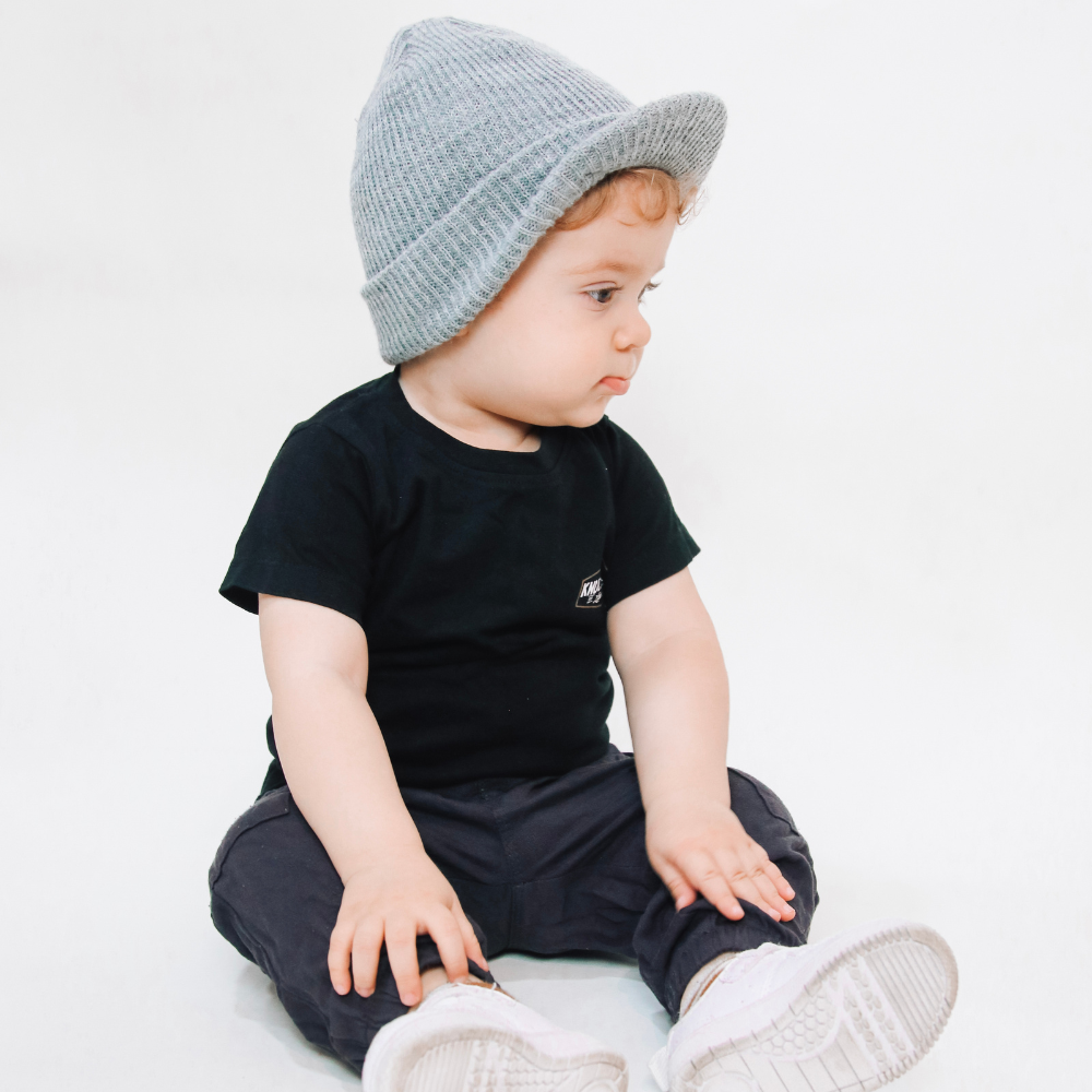 Knuckleheads Grey Baby Boy's Stripe Visor Beanie with Tag - Knuckleheads Clothing