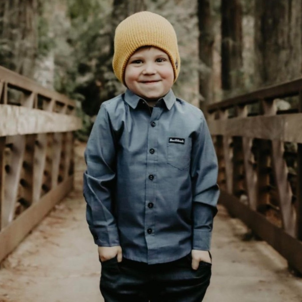 Knuckleheads Grey Long Sleeve Shirt for Boys 6 Months to 10 Years Grey / 12-18 Months