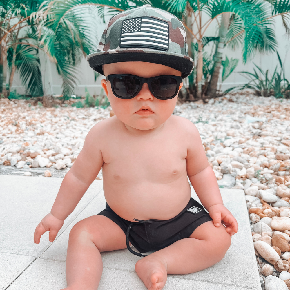 Camo American Flag Trucker Hat - Knuckleheads Clothing