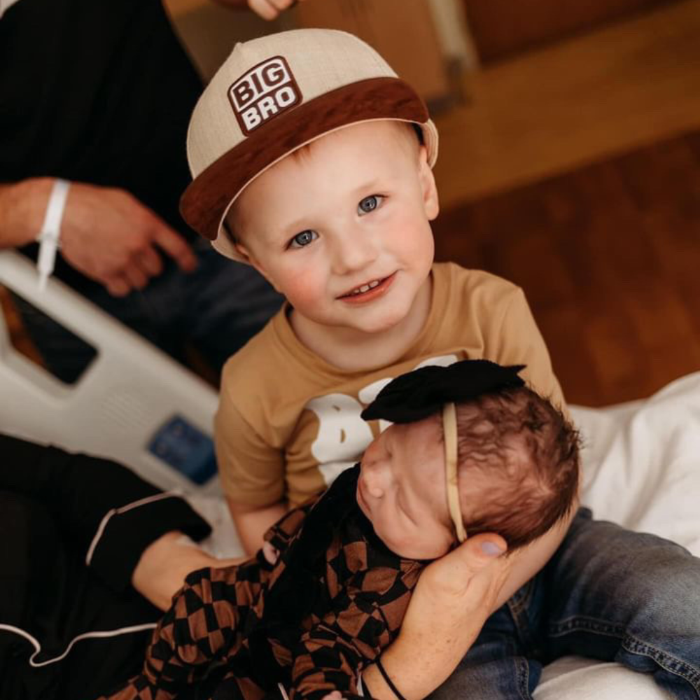 Big Bro Tan Kids Trucker Hat - Knuckleheads Clothing