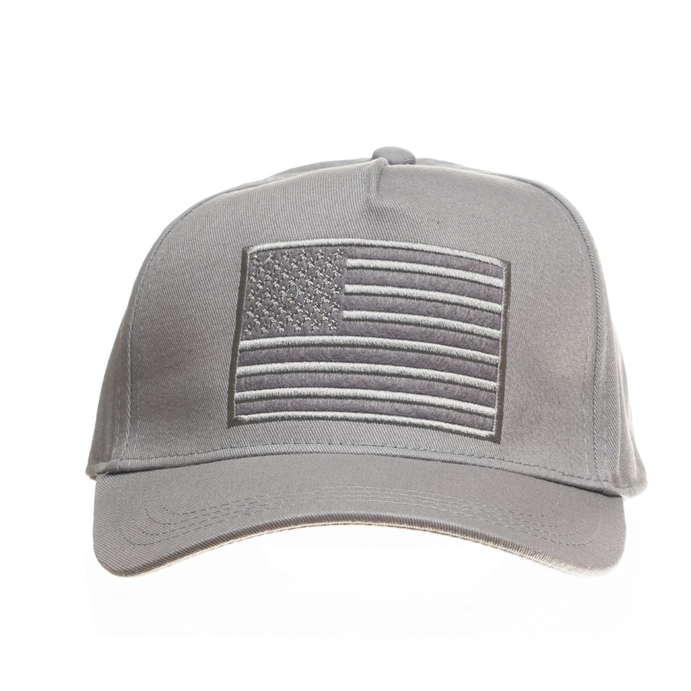 USA All Grey Flag Kids Trucker Hat Snapback Flat Bill - Knuckleheads Clothing