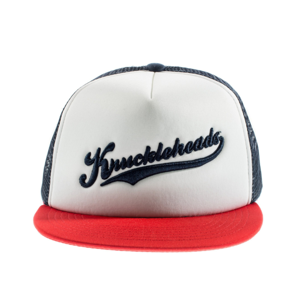 Red Navy Kids Hat - with Velcro Closure - Knuckleheads Clothing