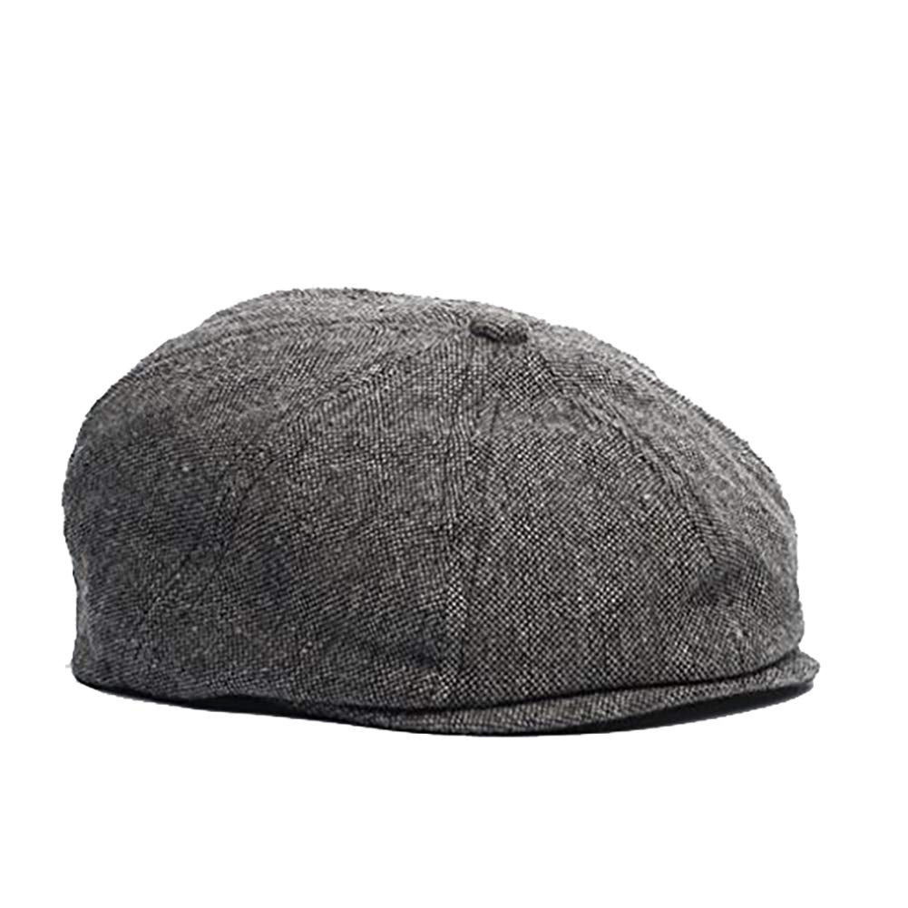 Born to Love Baby Boy Jeff Hat Vintage Newsboy Tweed Flat Pageboy Kid Gatsby Cap Grey and Black - Knuckleheads Clothing