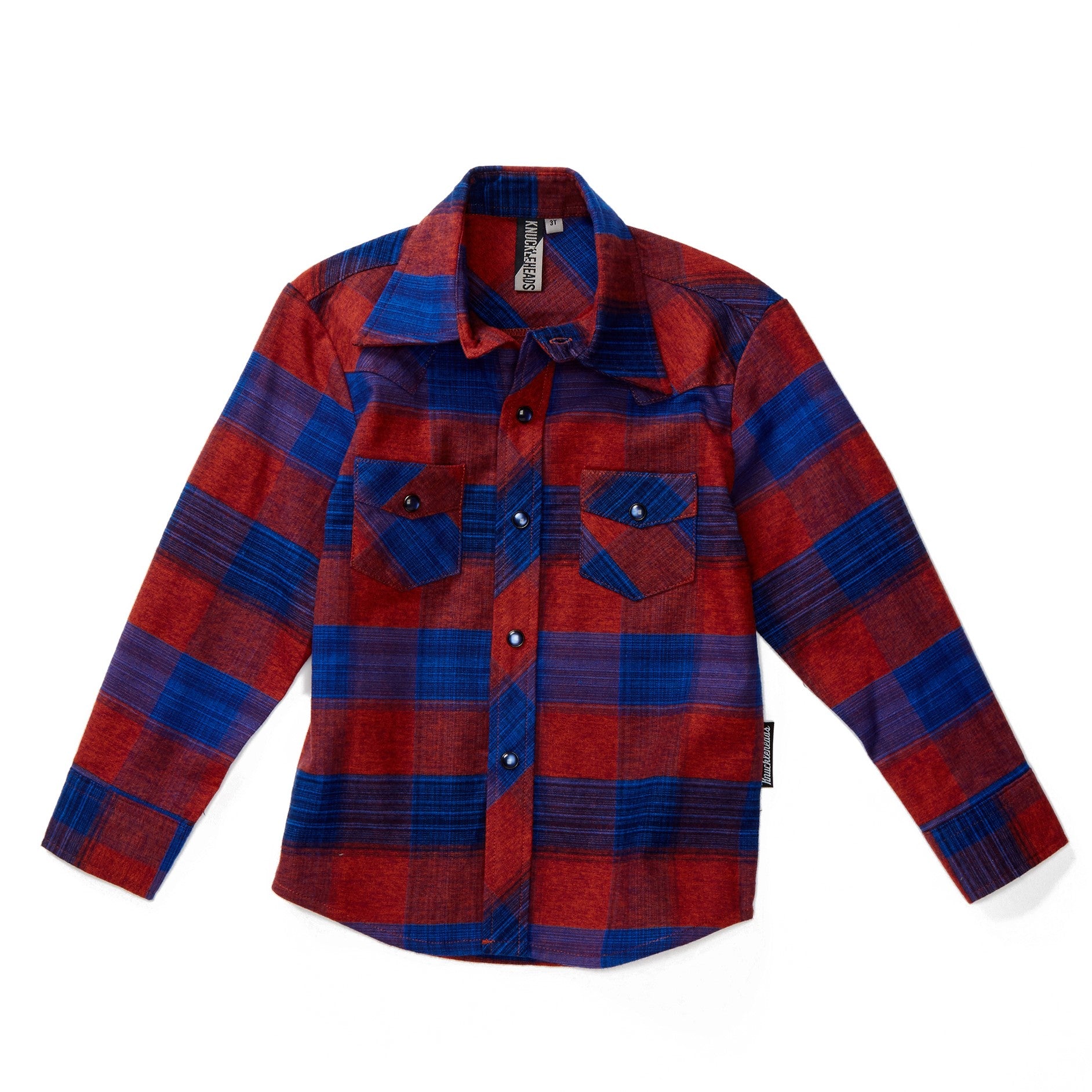 Knuckleheads Pete Long Sleeve Plaid Rockabilly Shirt - Knuckleheads Clothing