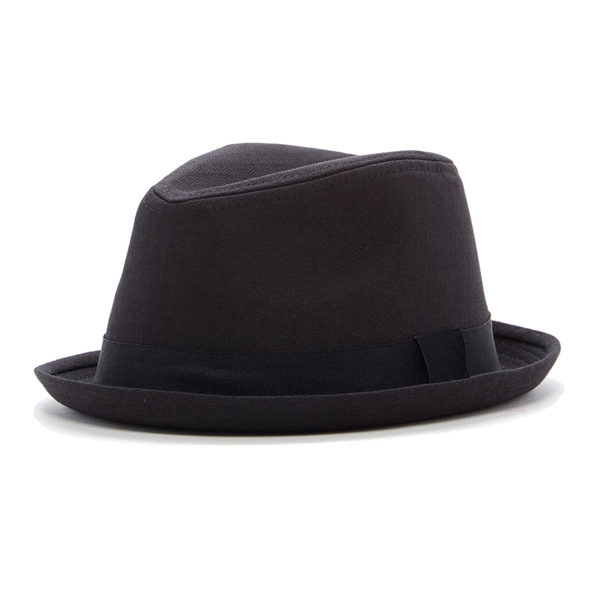 Knuckleheads Black Fedora with Black Band - Knuckleheads Clothing