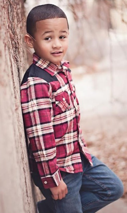 Boys Long Sleeve Button Down Shirts TOWED22 Kids Little Boys Girls