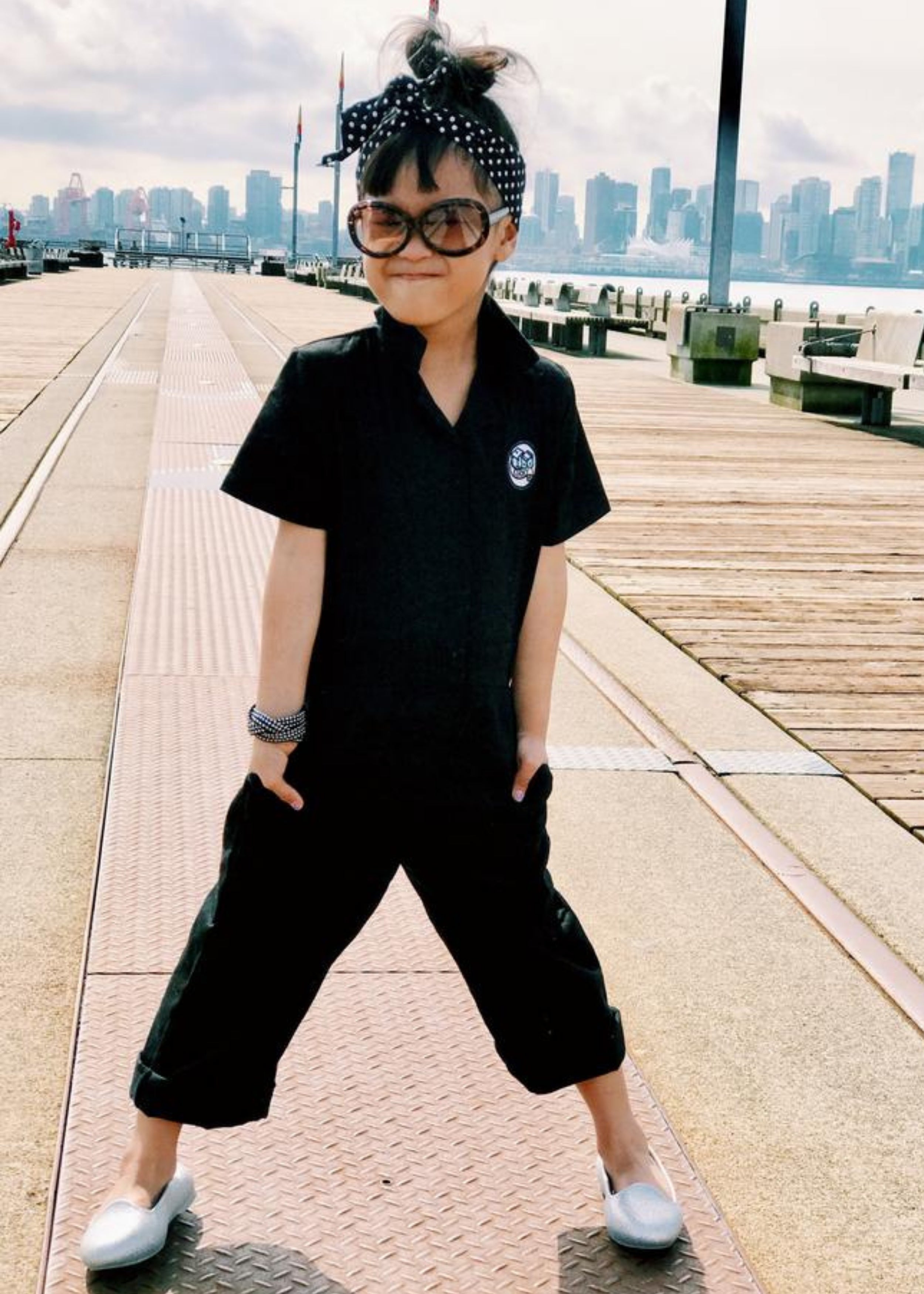 Knuckleheads Girls Black Grease Monkey Coverall - Knuckleheads Clothing