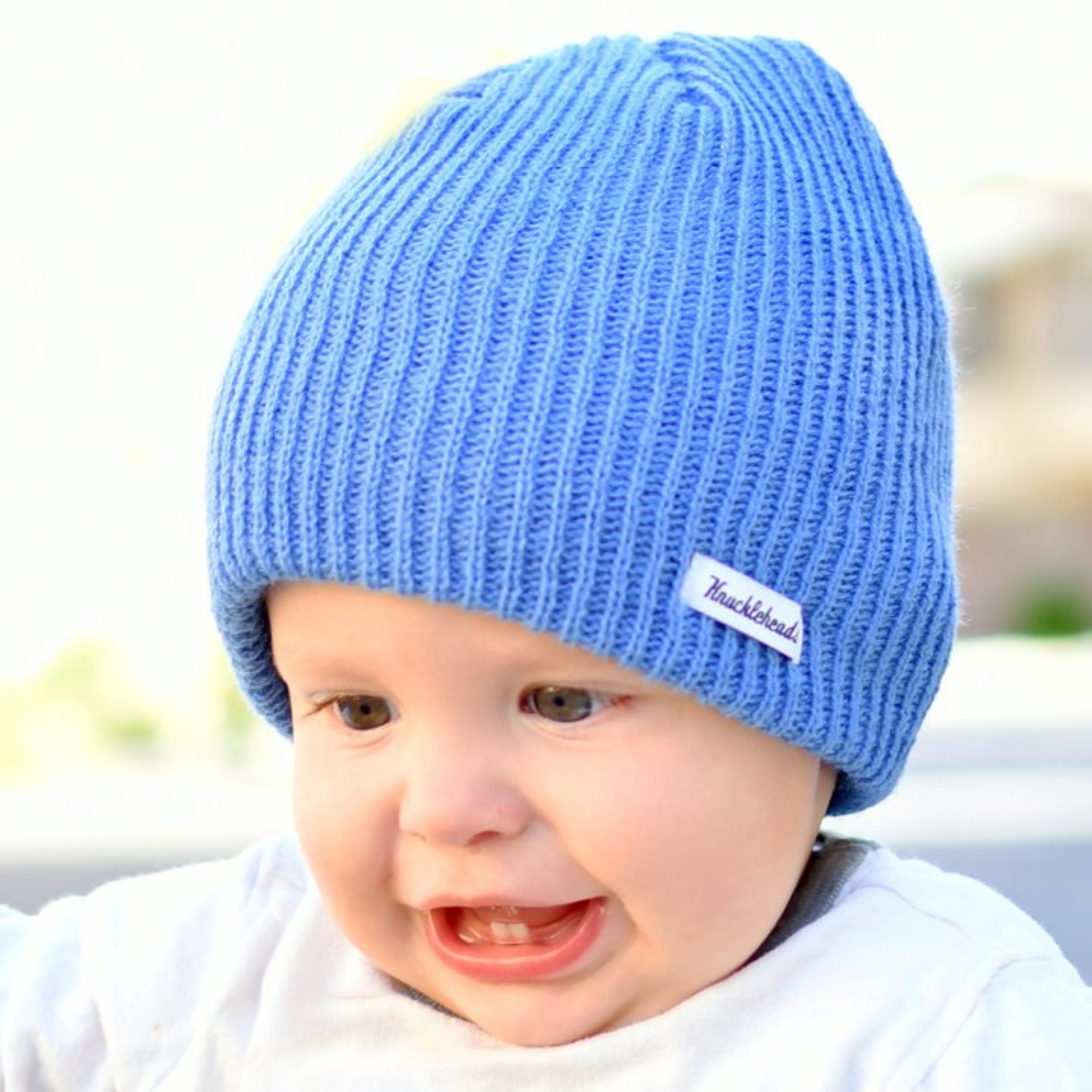 FINAL SALE - Knuckleheads Light Blue Slouchy Beanie For Boys - Knuckleheads Clothing