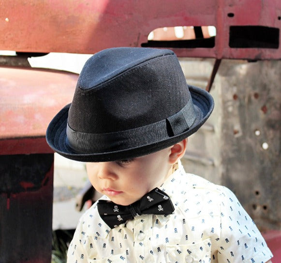 Knuckleheads Black Fedora with Black Band - Knuckleheads Clothing