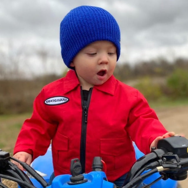 Red Knuckleheads Mechanic Jacket with Long Sleeves - Knuckleheads Clothing