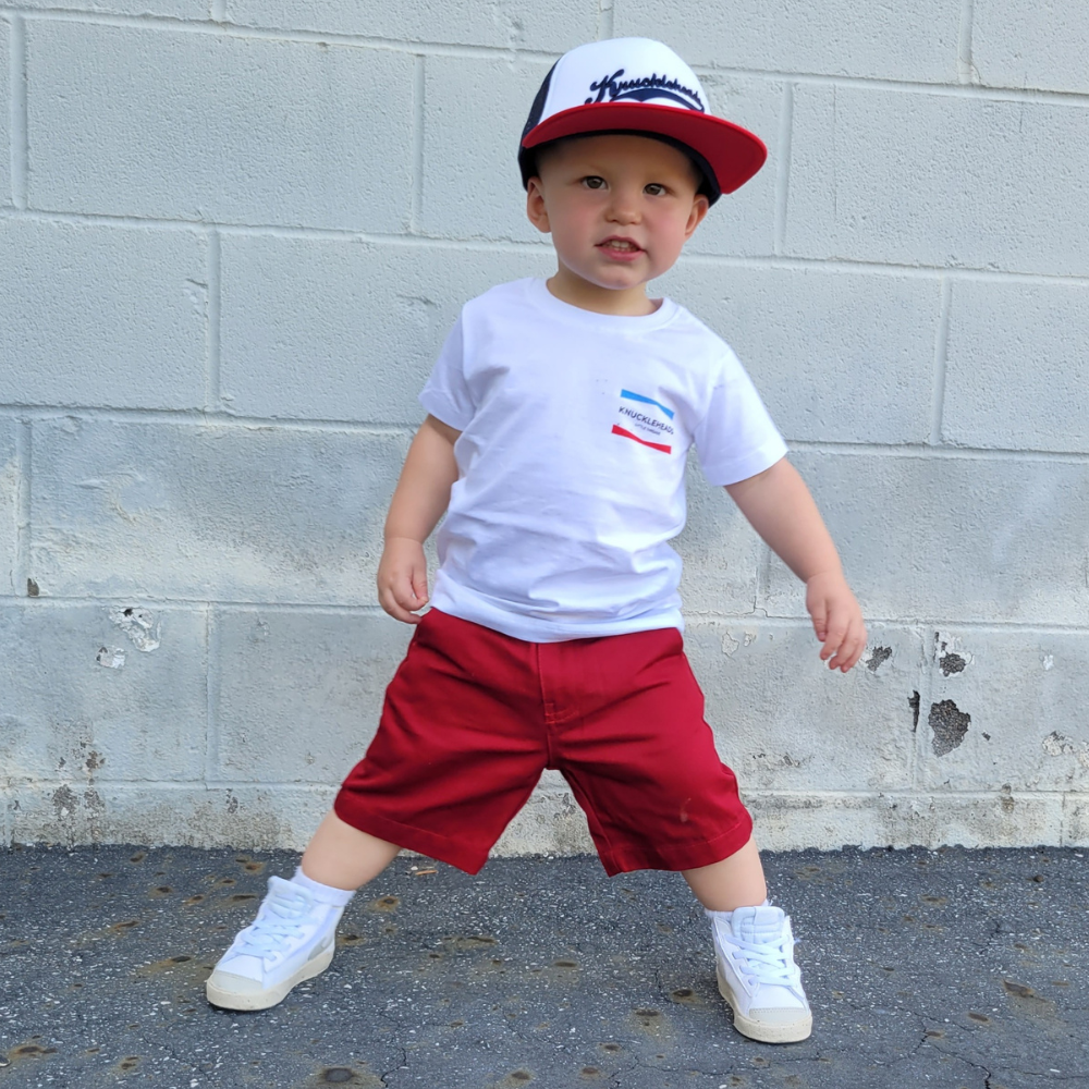 Knuckleheads Burgundy Chino Shorts Baby Boy Clothes Months to 10