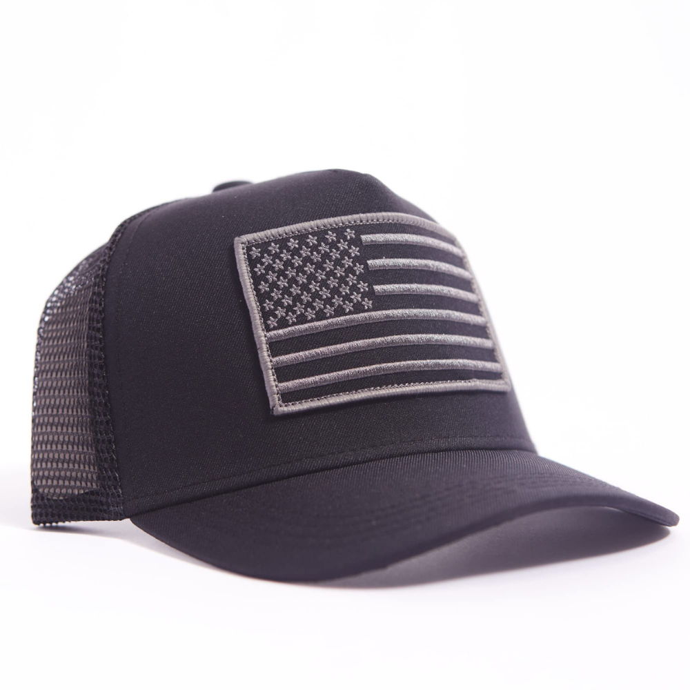 USA Grey Flag Trucker Hat - Knuckleheads Clothing