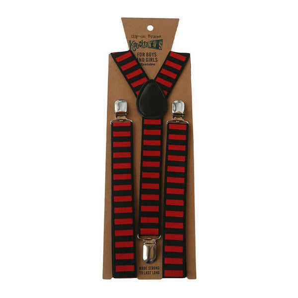 Black and Red Lines - Suspenders