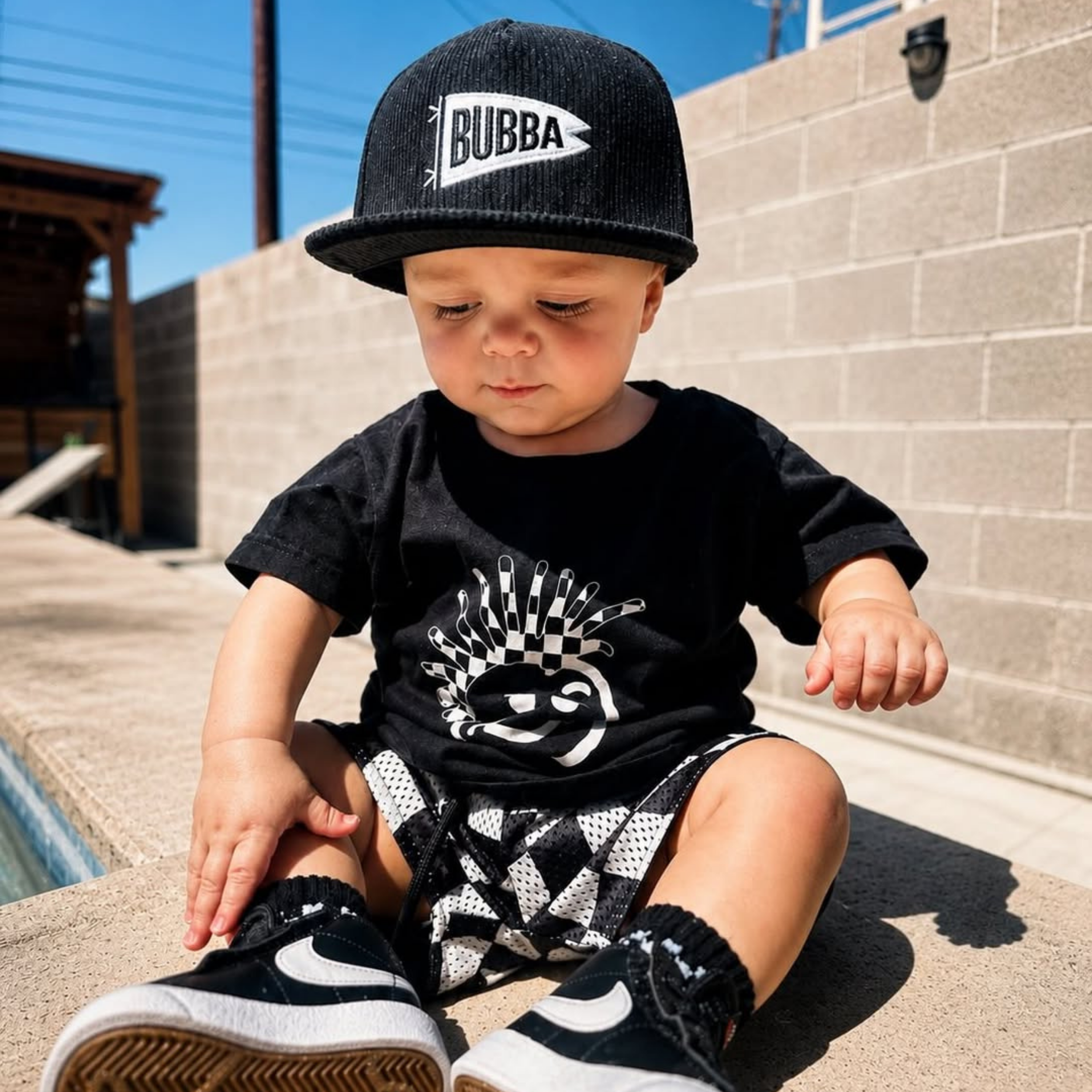 Bubba Black Corduroy Snapback | Infant, Toddler & Youth Hat