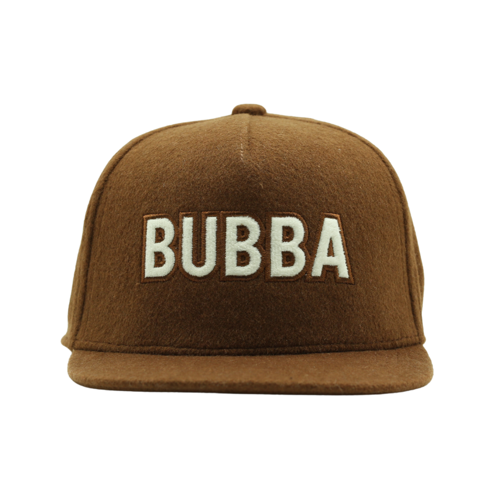 bubba varsity kids snapback hat brown wool blend chenille baby toddler cap