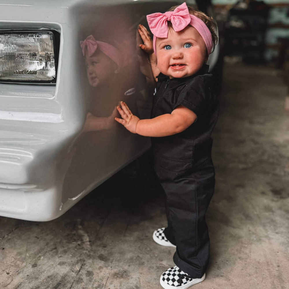 Knuckleheads Black Grease Monkey Coverall For Children - Knuckleheads Clothing