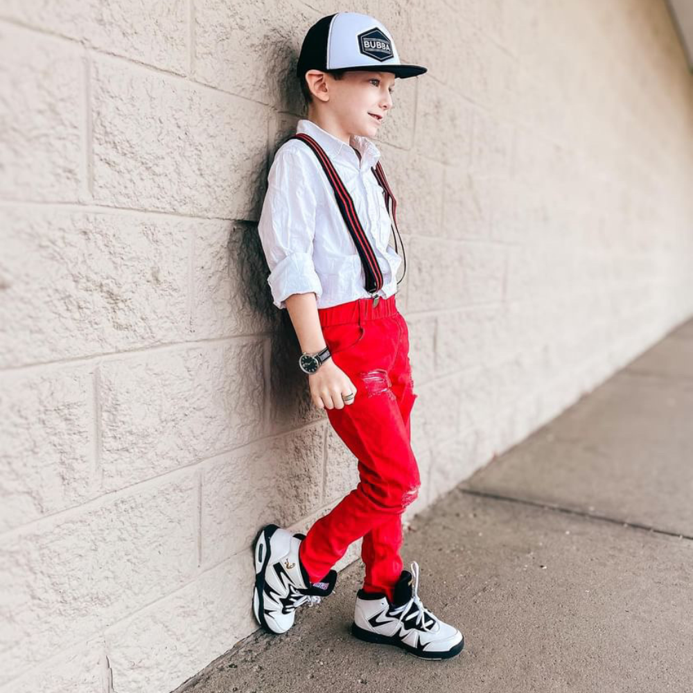 Black and Red Stripes - Suspenders - Knuckleheads Clothing