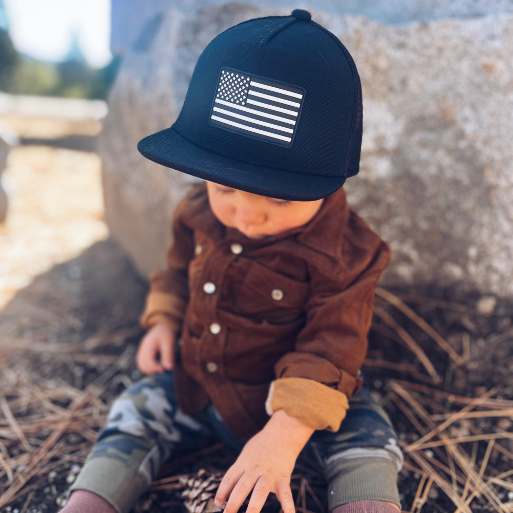 Infant Hat for Sun | 1776 USA Flag Infant Trucker Hat - Knuckleheads Clothing