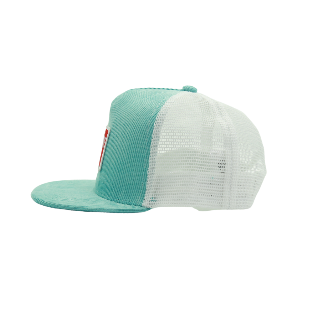 Image of a vibrant Blue and Red Kids Trucker Hat adorned with a Knuckleheads patch and featuring a practical White Sun Mesh. This stylish hat is designed for children, combining eye-catching colors with the distinctive Knuckleheads patch. The addition of white sun mesh not only adds flair but also provides sun protection. It's a standout accessory that adds personality and practicality to your little one's look.