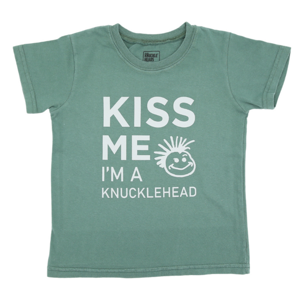 Kids graphic tees | Kiss Me Green Tshirt | Knuckleheads Clothing