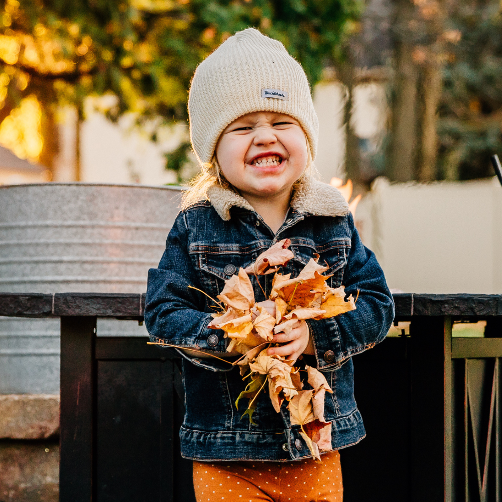 Knuckleheads Ivory Slouchy Beanie For Kids - Knuckleheads Clothing