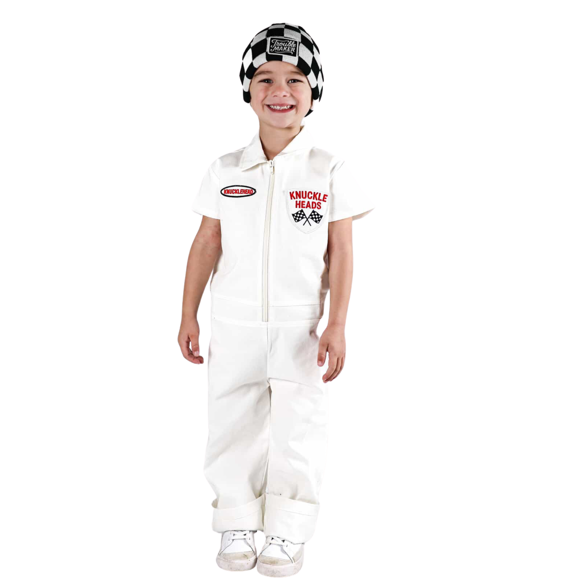 Knuckleheads Racing Coveralls – Checker Flag Back Graphic