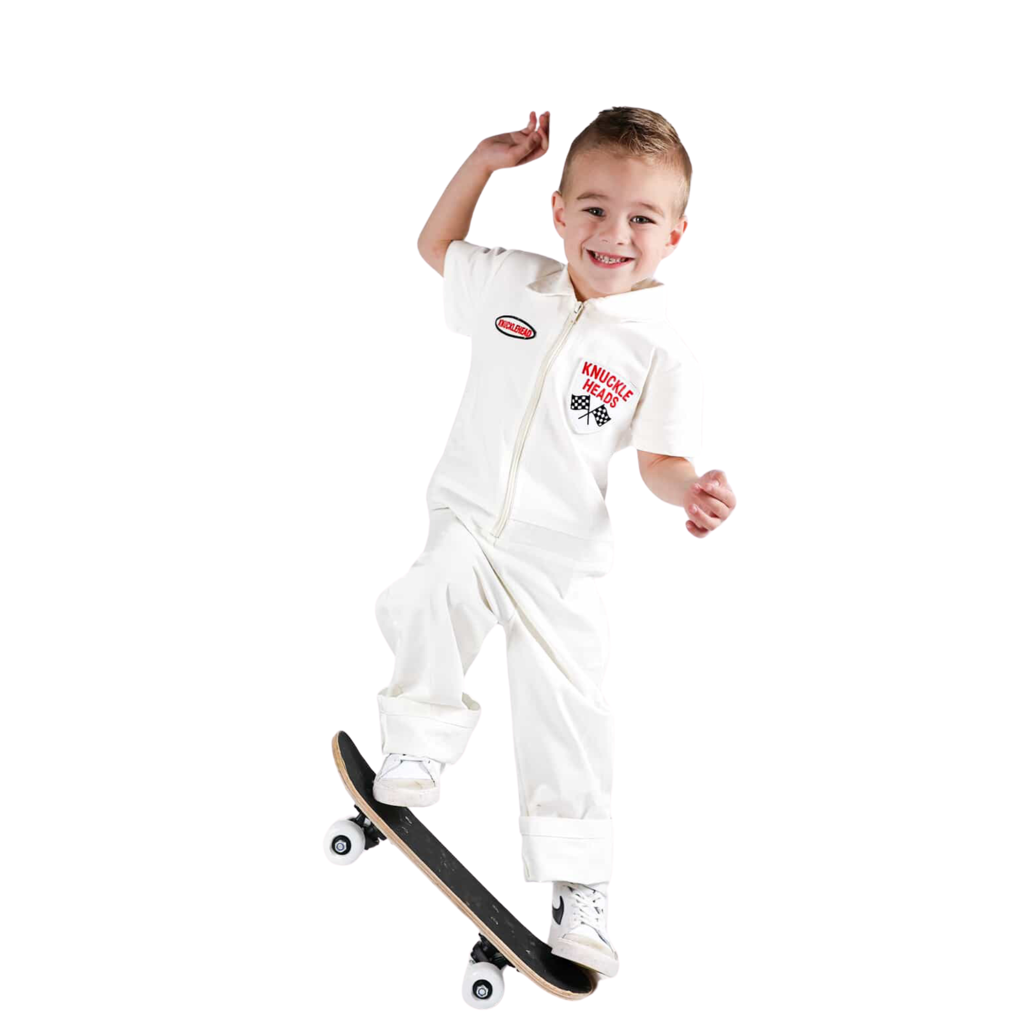 Knuckleheads Racing Coveralls – Checker Flag Back Graphic