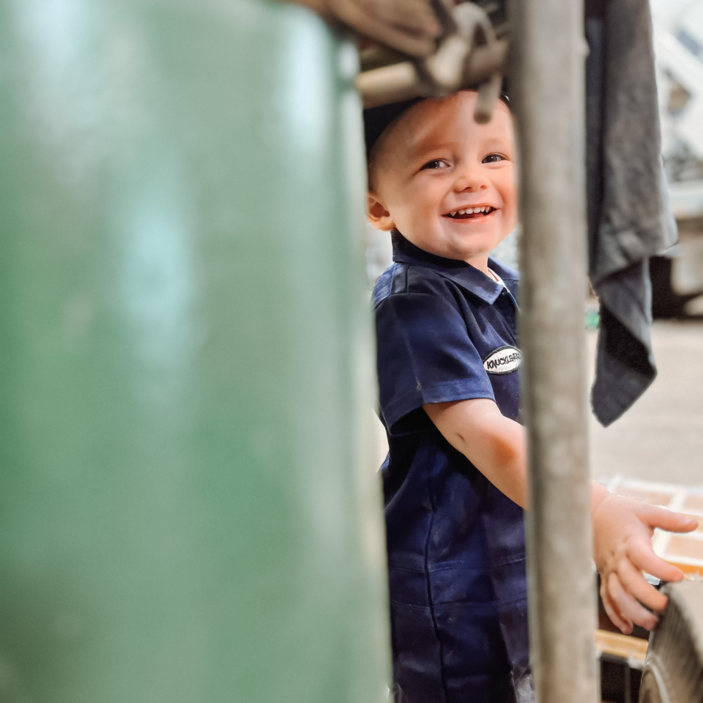 Knuckleheads Infant and Toddler Navy Mechanic Coverall - Knuckleheads Clothing