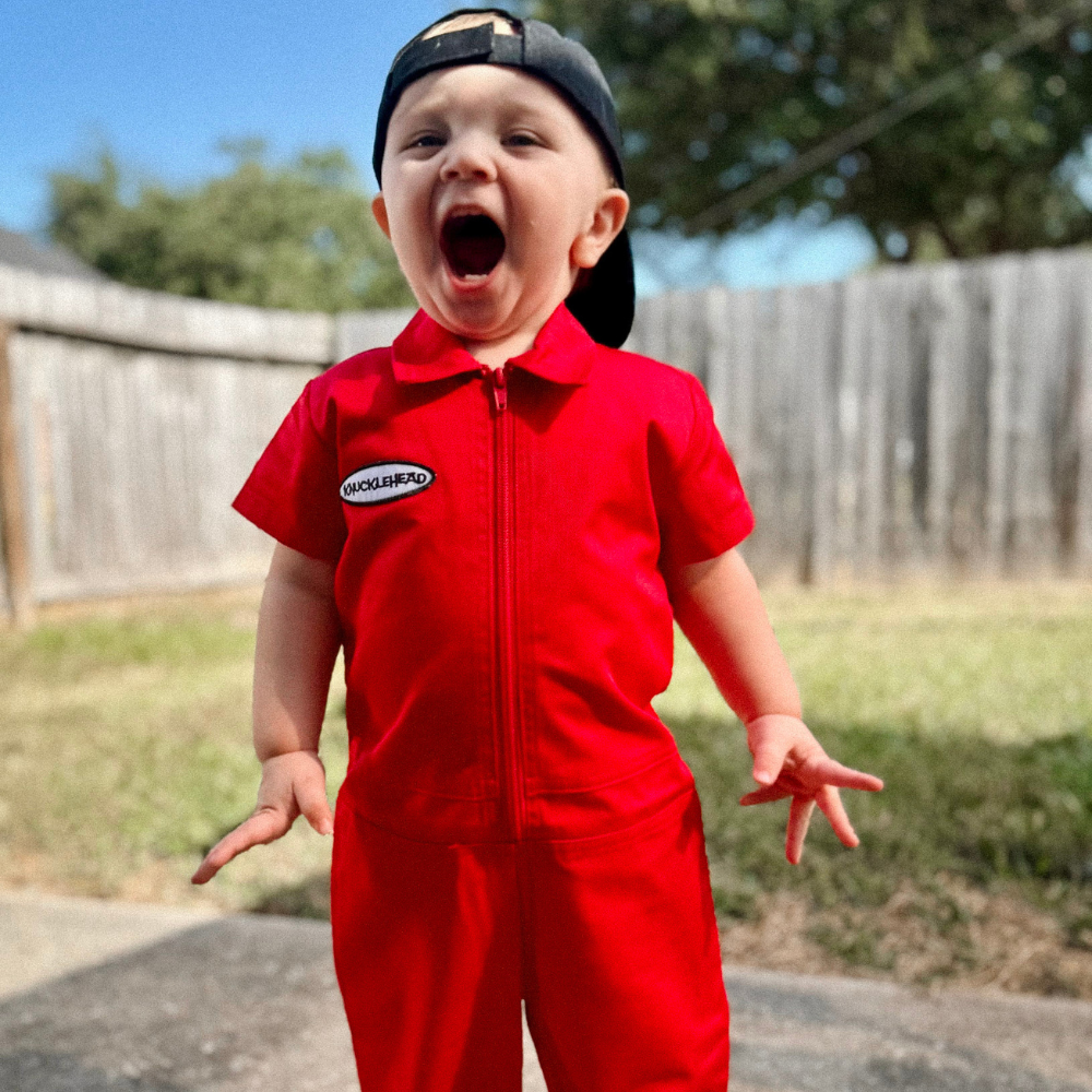 Knuckleheads Red Mechanic Jumpsuit - Knuckleheads Clothing