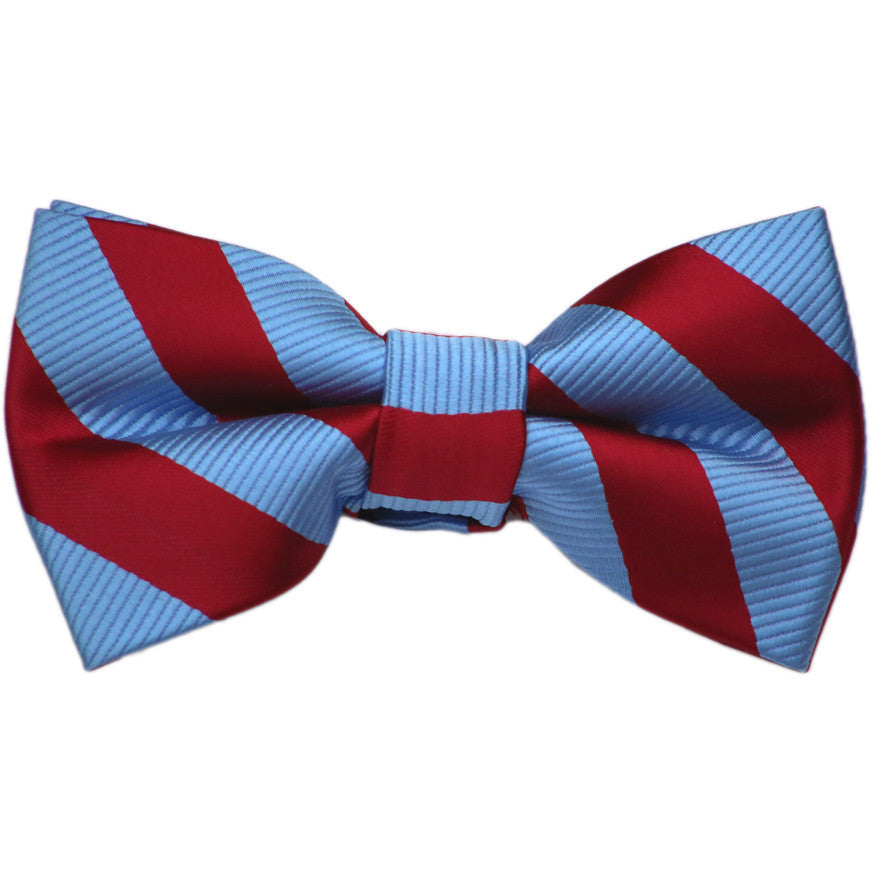 Red and Blue Stripe Bow Tie