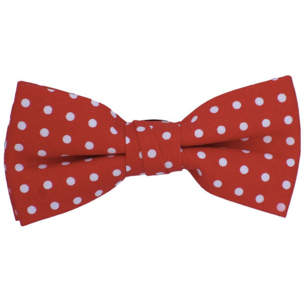 Red with White Polka Dots Bow Tie
