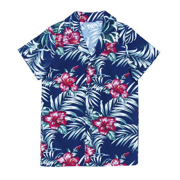 Knuckleheads Clothing Aloha Plaid Button Down Short Sleeve Kids Boy Shirt