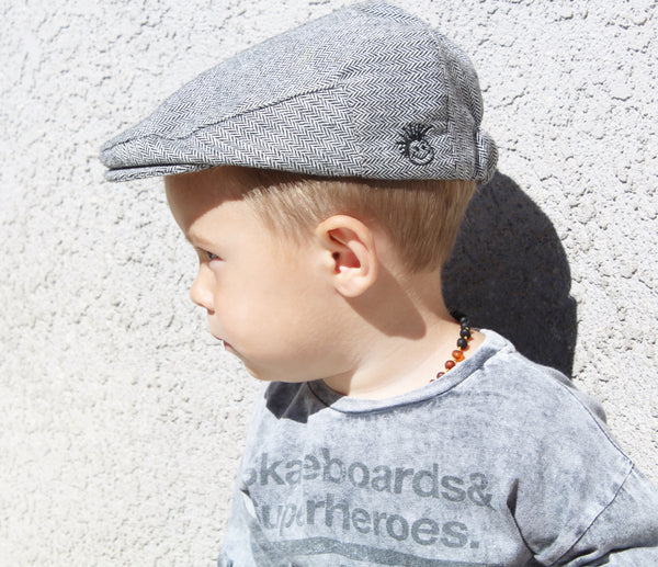 Knuckleheads Gray Bradley Flat Cap For Toddlers