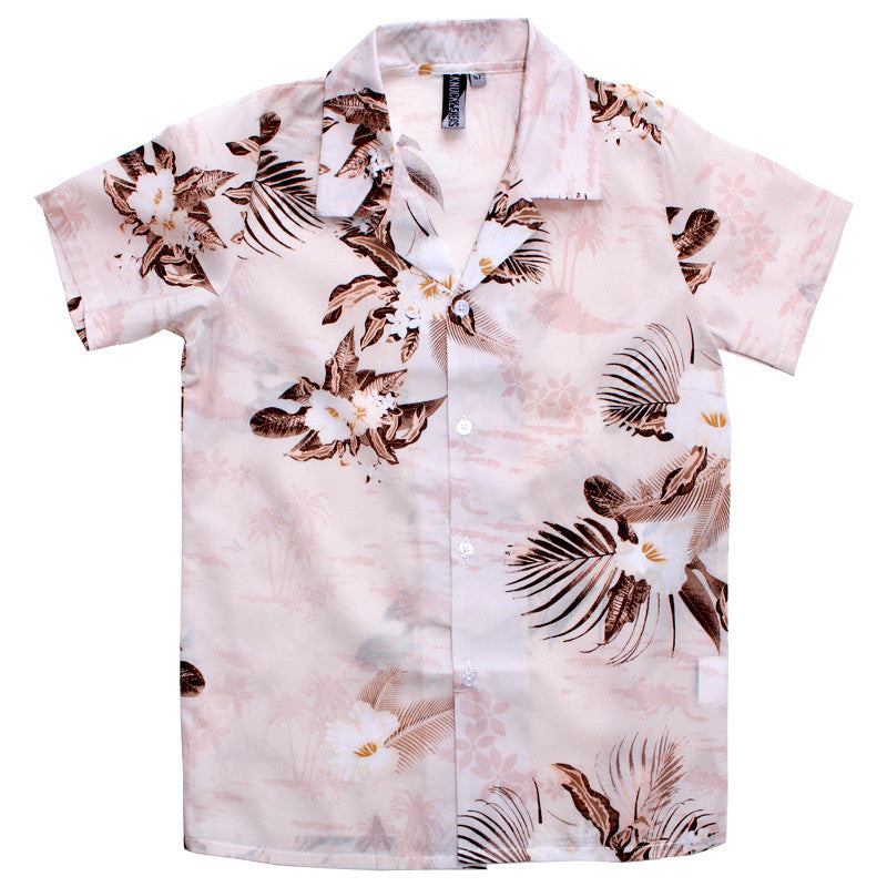 Knuckleheads Peace Out Floral Palm Hawaiian Shirt - Knuckleheads Clothing