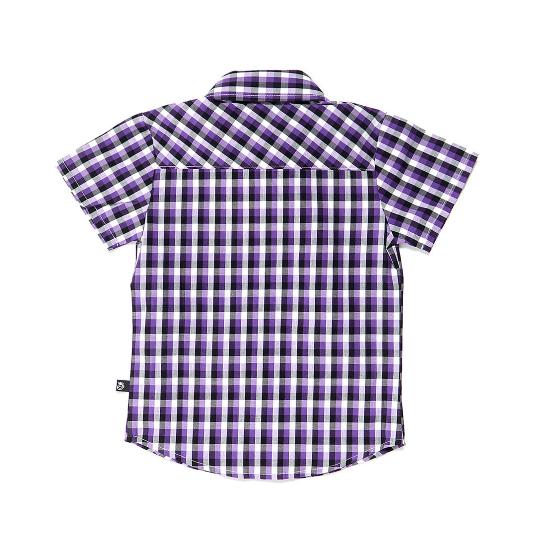 Knuckleheads Purple Plaid Rockabilly Shirt