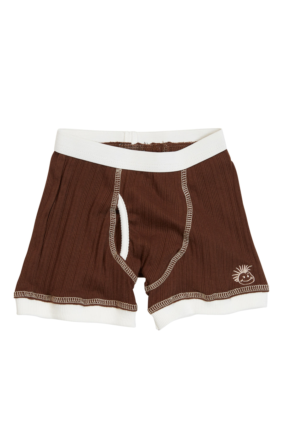 An image of Knuckleheads Logo Brown Skivvies for Kids, showcasing stylish black underwear with the iconic Knuckleheads logo. These comfortable and trendy undergarments are perfect for children, combining fashion and comfort seamlessly.