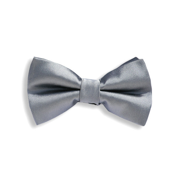 Solid Grey Baby Kids Bow Tie