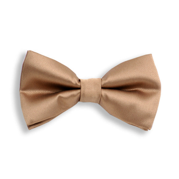 Solid Tan Baby Kids Bow Tie