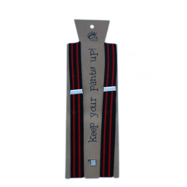 Black and Red Stripes - Suspenders