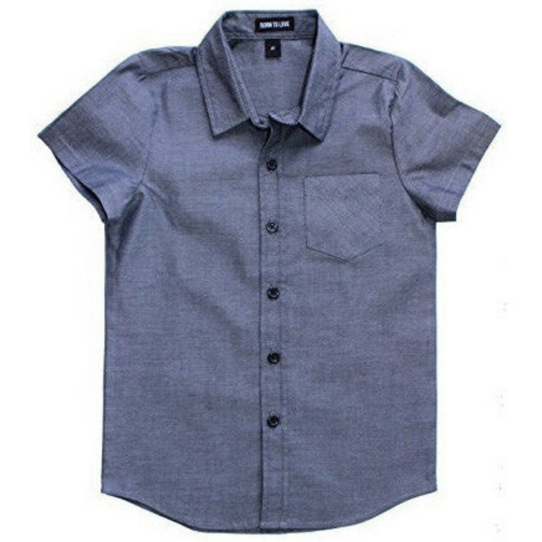 grey short sleeve shirt for boys baby toddler infant nino camisa
