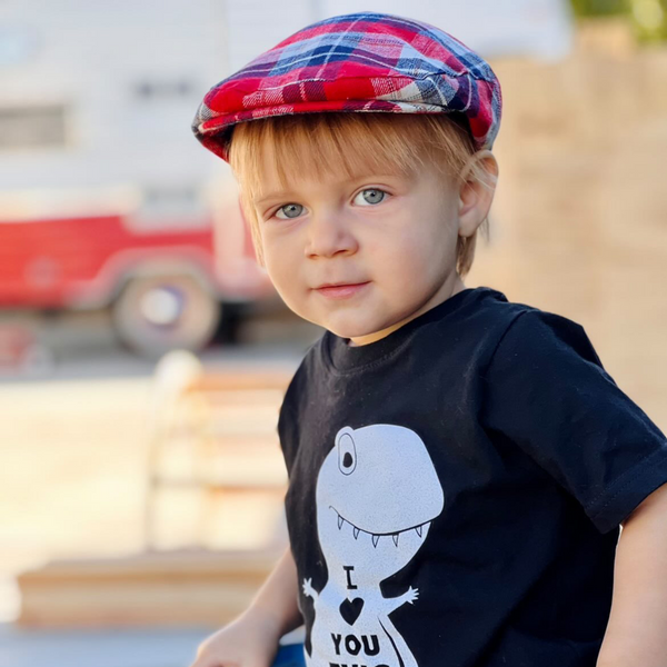 baby boy or girl flat cap newsboys hat plaid cabbie toddler