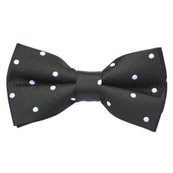 Black and White Dot Bow Tie