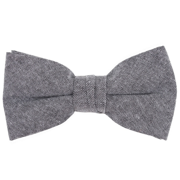 Grey Chambray Bow Tie