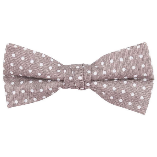 Light Brown Polka Dotted Birthday Bow Tie