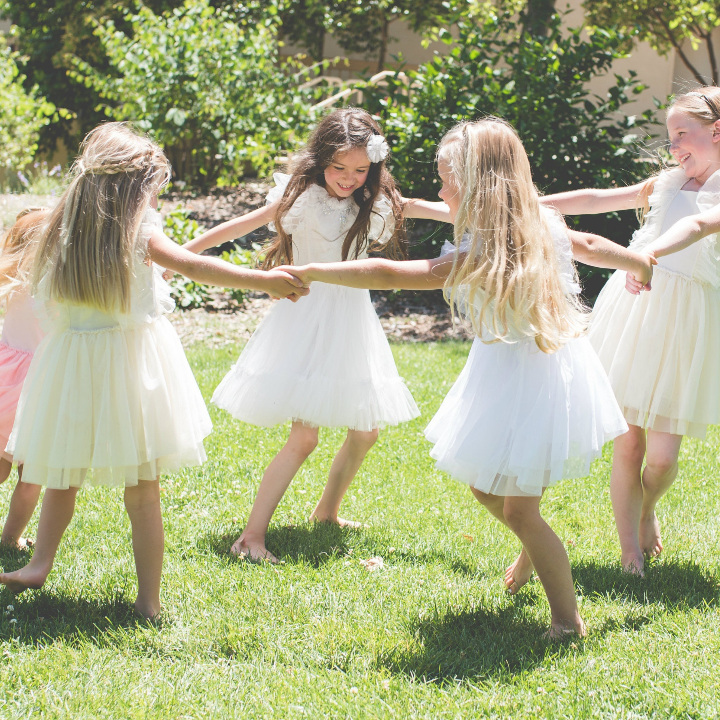 off white tulle dress for girls perfect for weddings or any other special occasion 