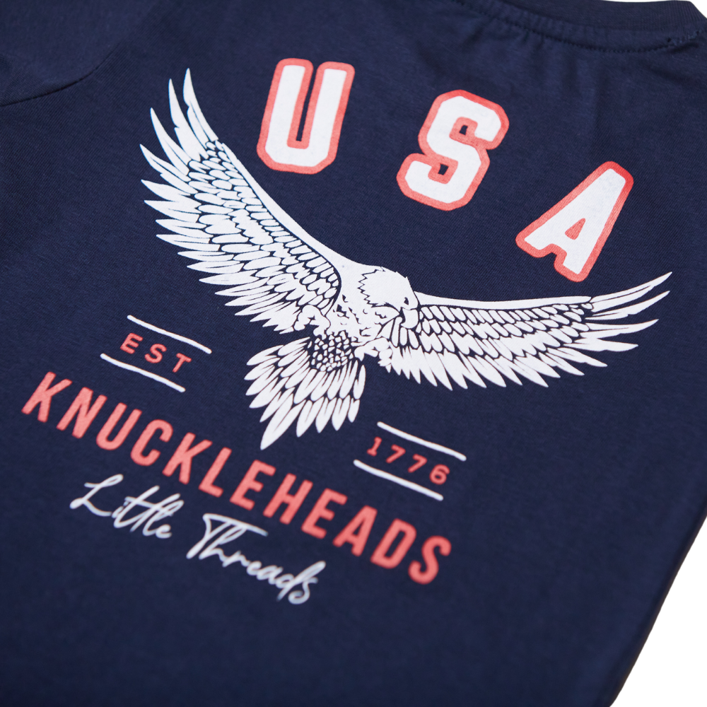Image of US Patriotic Kids T-Shirt: A vibrant and stylish tee celebrating USA, featuring patriotic designs and soft cotton fabric for comfort. Perfect for young patriots to wear with pride and confidence.