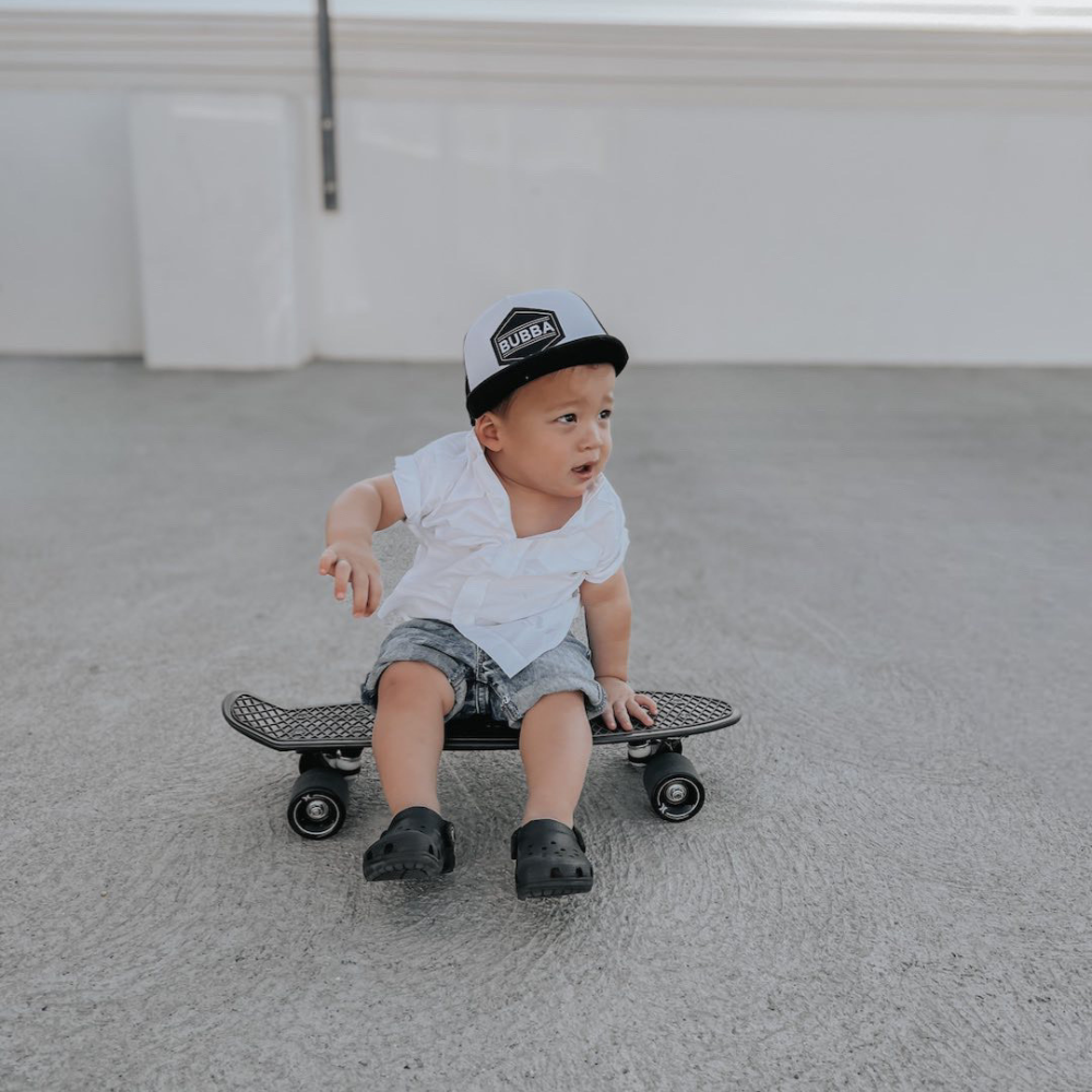 Born to Love Boy's White Button Down Short Sleeve Shirt - Knuckleheads Clothing